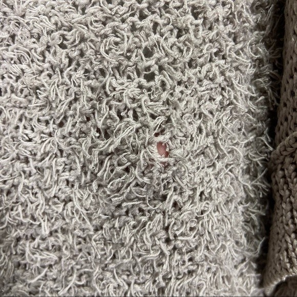 Theory Women's Tan Sleeveless Open Front Draped Cotton Knit Cardigan, M - Picture 7 of 7